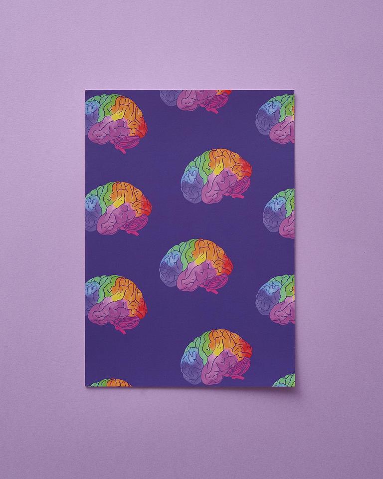 'Rainbow Brain' Print
