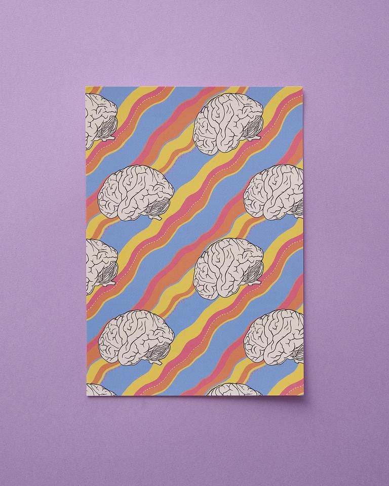 'Retro Brains' Print