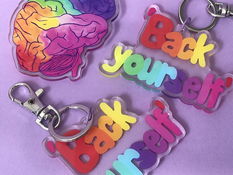 'Back Yourself' Key Ring